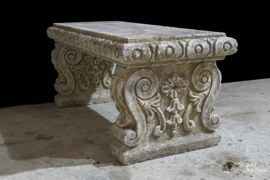 reclaimed_antique_limestone_benches_garden_seating_hand_carved_stone_furniture_Ancient_Surfaces_outdoor_design_european_architecture
